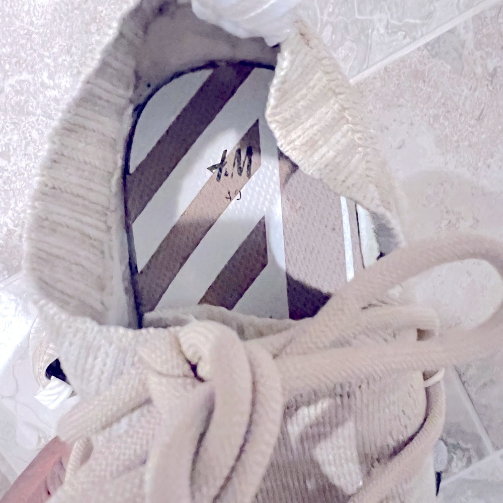 H&M Beige Melange Fully Fashioned Sneakers Size EU 40, US 7.5 - Picture 6 of 12